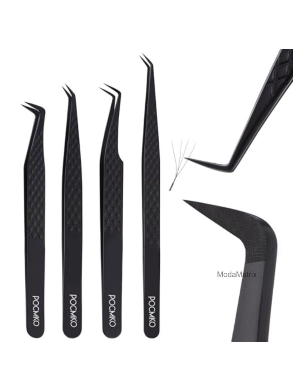 Fiber Tip Lash Tweezers Stainless Steel for Eyelash Extensions